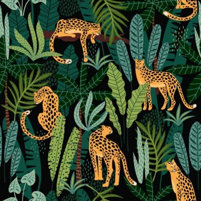 Papier peint à motif  Wildes Dickicht des Dschungels