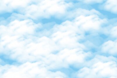 Papier peint à motif  Cloudscape sans soudure de fond, les nuages ​​blancs sur le ciel bleu. Vecteur