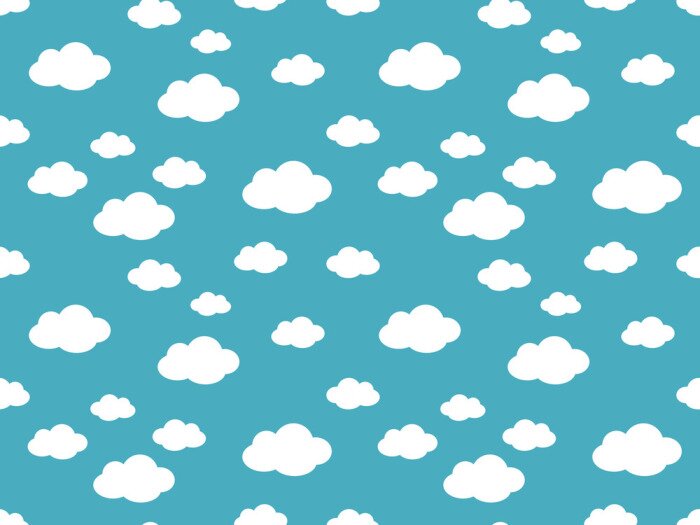 Papier peint à motif  Modèle de nuages ​​mignon. Vecteur sans fin.
