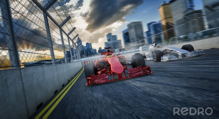 Papier peint  2 voiture de course de l'avant,