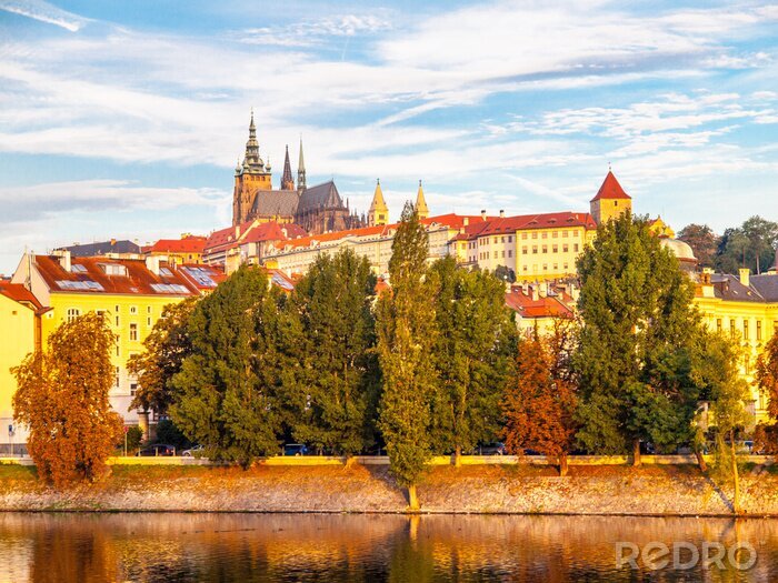 Papier peint  3D château à Prague l'automne