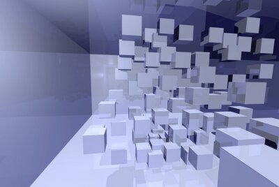 Papier peint  3D cubes dans l'espace