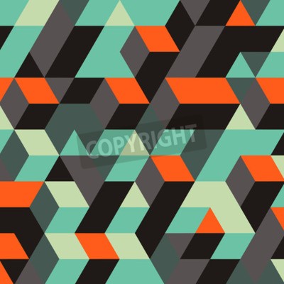 Papier peint  3D forme géométrique motif