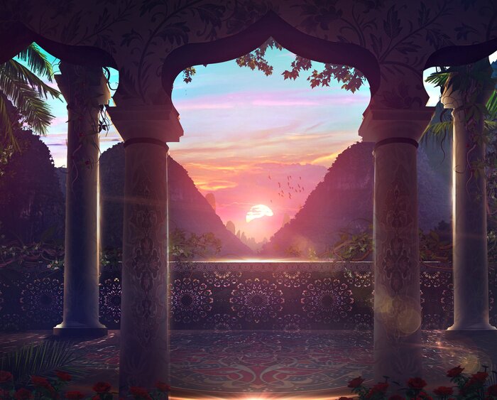 Papier peint  3D nature d'Orient