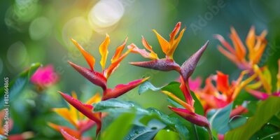 Papier peint  A bunch of flowers with orange and yellow petals