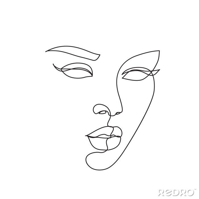 Papier peint  Abstract face icon