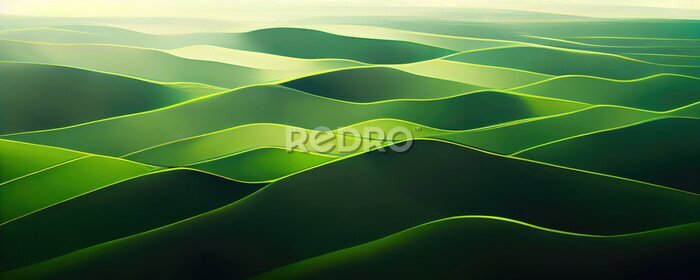 Papier peint  Abstract green landscape wallpaper background illustration