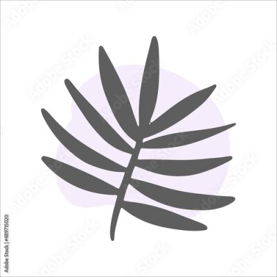 Papier peint  Abstract one line art tropical flower. Strelitzia Vector contour drawing. Minimal art flower on geometric shapes backgroud. Modern black and white illustration. Elegant continuous line drawing.