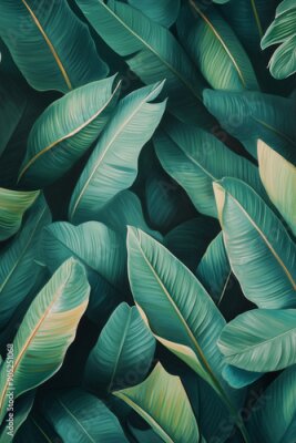 Papier peint  Abstract Strelitzia Leaves Wallpaper Background for Modern Interiors