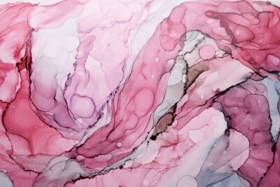 Papier peint  Abstraction aquarelle en rose