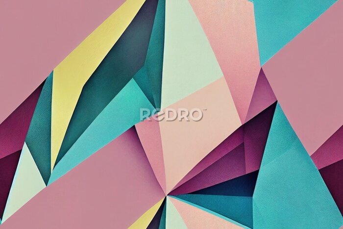 Papier peint  Abstraction géométrique des couleurs