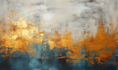 Papier peint  Abstraction moderne avec de l'or