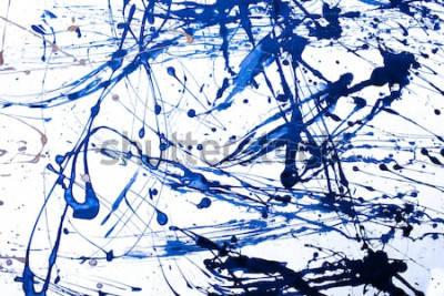 Papier peint  Abstrait 3D bleu éclaboussé