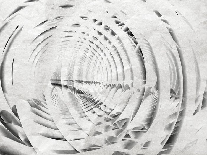 Papier peint  Abstrait 3D tunnel