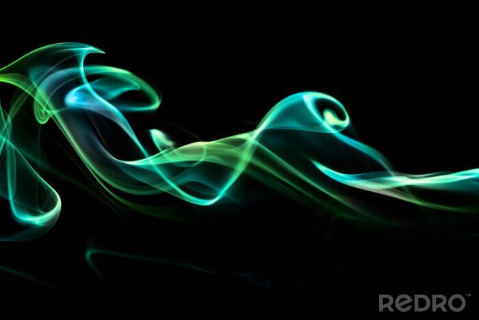 Papier peint  Abstrait flamme verte