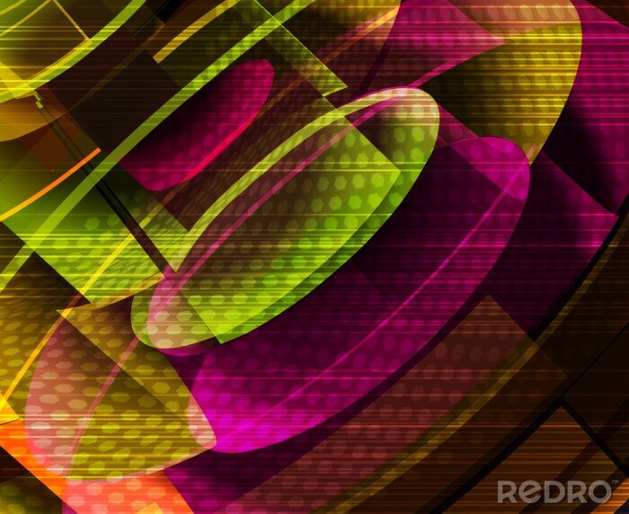 Papier peint  Abstrait multicolore