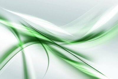 Papier peint  Abstrait vert et blanc
