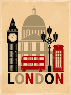 Affiche vintage de Londres
