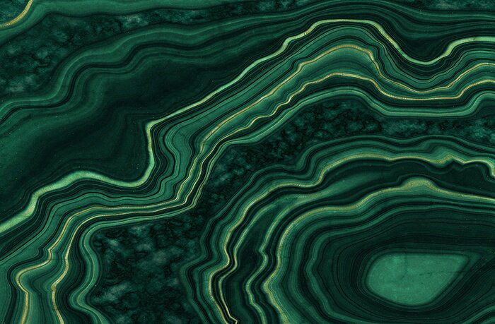 Papier peint  Agate verte noble