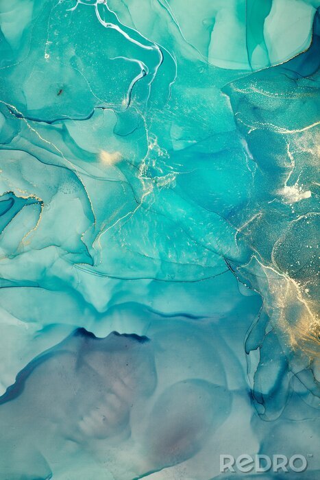 Papier peint  Alcohol ink colors translucent. Abstract multicolored marble texture background. Design wrapping paper, wallpaper. Mixing acrylic paints. Modern fluid art. Alcohol Ink Pattern