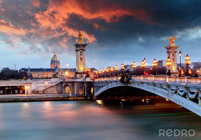 Papier peint  Alexandre 3 pont, Paris, France