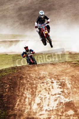 Papier peint  ALMATY, KAZAKHSTAN - APRIL 10: V.Brikun(24) at Motocross competition 