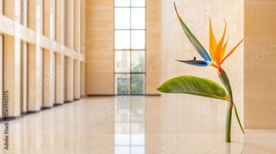 Papier peint  an elegant living space centered around a dramatic Strelitzia nicola