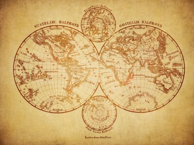 Ancienne carte sépia x 19ème siècle