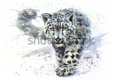 Papier peint  Animal en mouvement sur fond clair