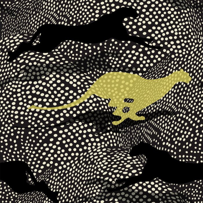 Papier peint  Animaux 3D géométrie