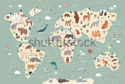 Papier peint  Animaux de tous les continents