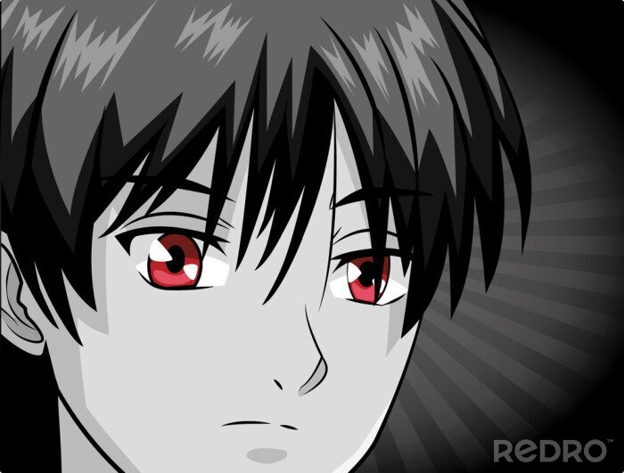 Papier peint  Anime manga et un jeune homme