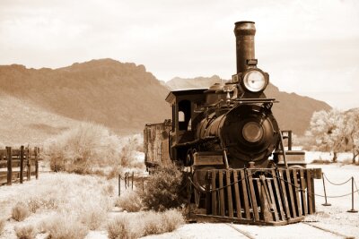 Papier peint  Antique USA trains
