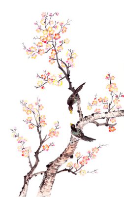 Aquarelle chinoise orientale