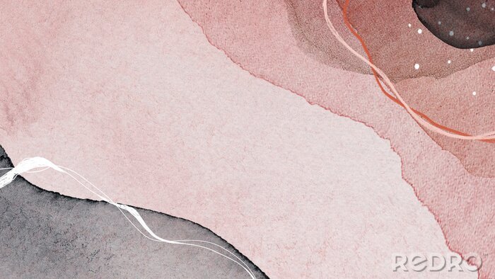 Papier peint  Aquarelle dynamique aux tonalités de rose
