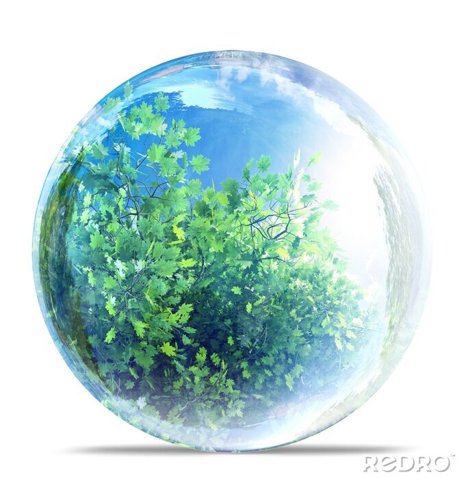 Papier peint  Arbre dans une boule de verre