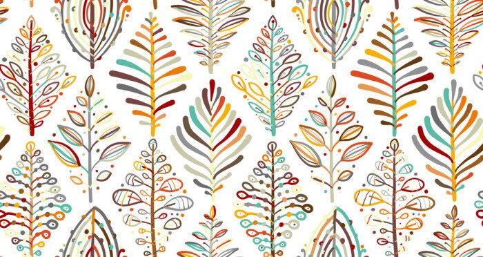 Papier peint  Arbres abstraits aux couleurs d'automne