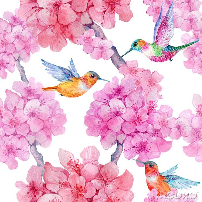 Papier peint  Arbres de printemps au moment de la floraison