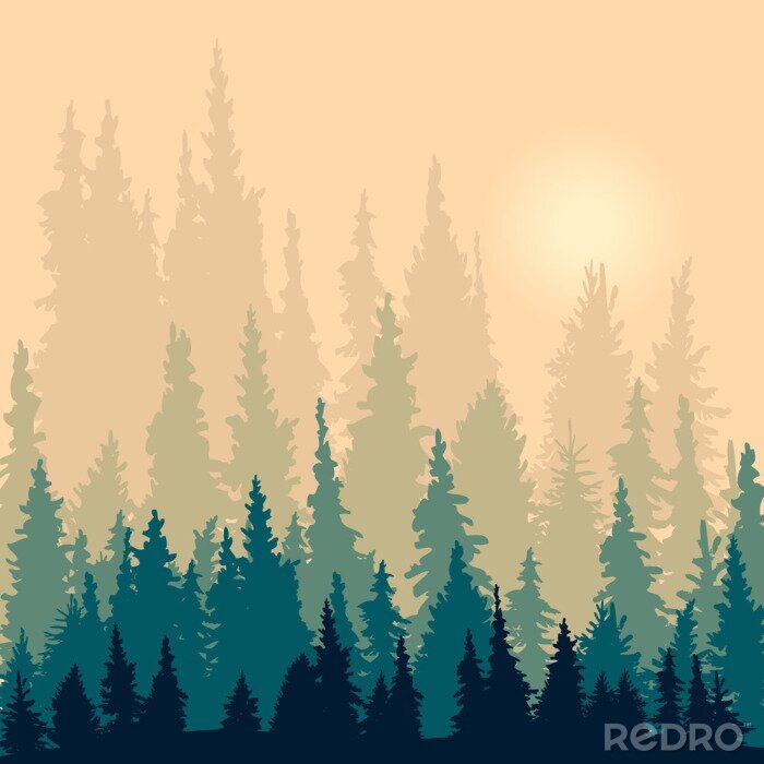 Papier peint  Arbres graphiques