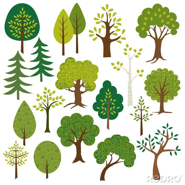 Papier peint  Arbres miniatures