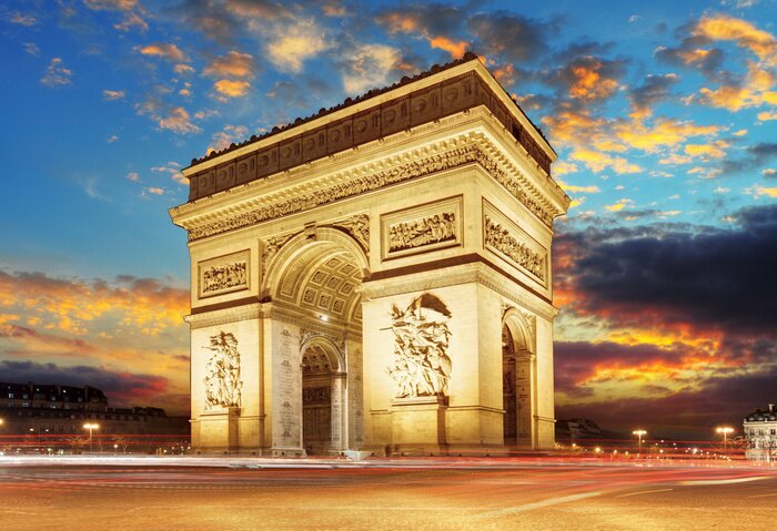Papier peint  Arc de Triomphe avec des piliers à motifs
