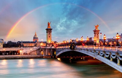 Papier peint  Arc-en-ciel sur Paris