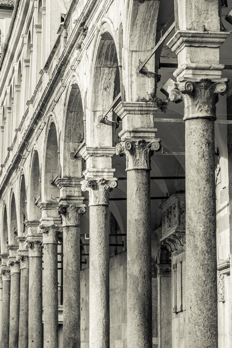 Papier peint  Arcades en noir et blanc