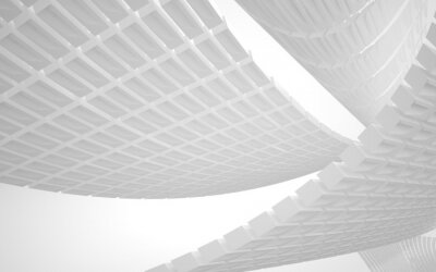 Papier peint  Architecture blanche en trois dimensions