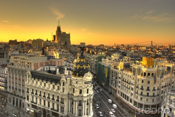 Papier peint  Architecture de Madrid vue aérienne