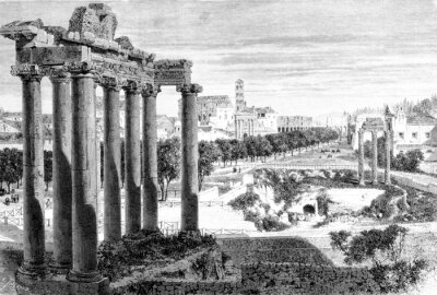 Papier peint  Architecture de Rome avec piliers