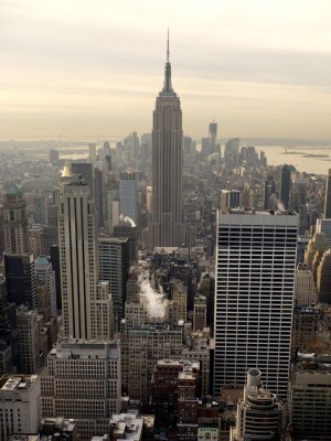 Architecture new-yorkaise vue aérienne
