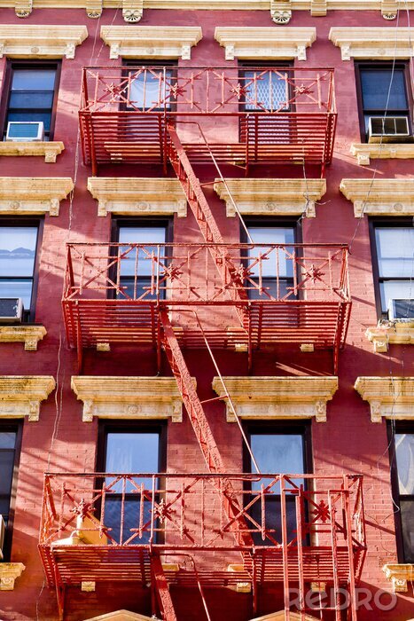 Papier peint  Architecture rouge à Chinatown