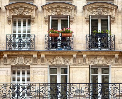 Papier peint  Architecture urbaine parisienne avec balcons