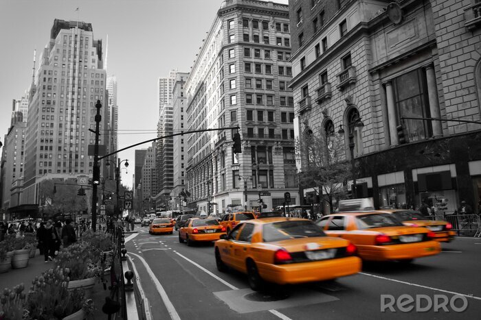 Papier peint  Architectureet taxis jaunes new-yorkais